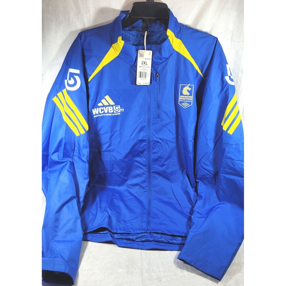 Adidas Men's Boston Marathon 2026 Celebration Jacket - Blue - 2XL